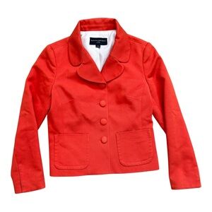 BANANA REPUBLIC Women’s Orange 4-Button Blazer Business Jacket (PETITE X-SMALL)